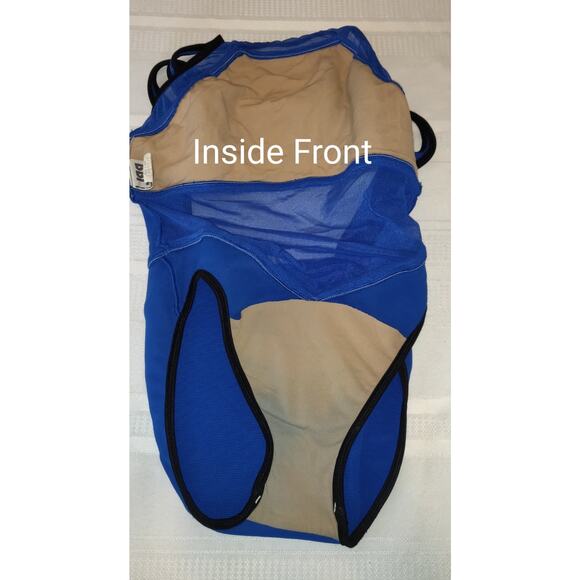 Vintage Y2K Jag Royal Blue Swimsuit Sz 10 Tank Style One Piece Sheer Mesh USA - Picture 13 of 16